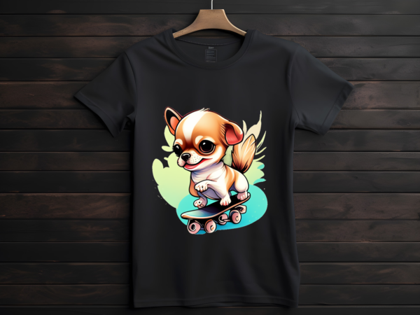 puppy on a board t shirt design